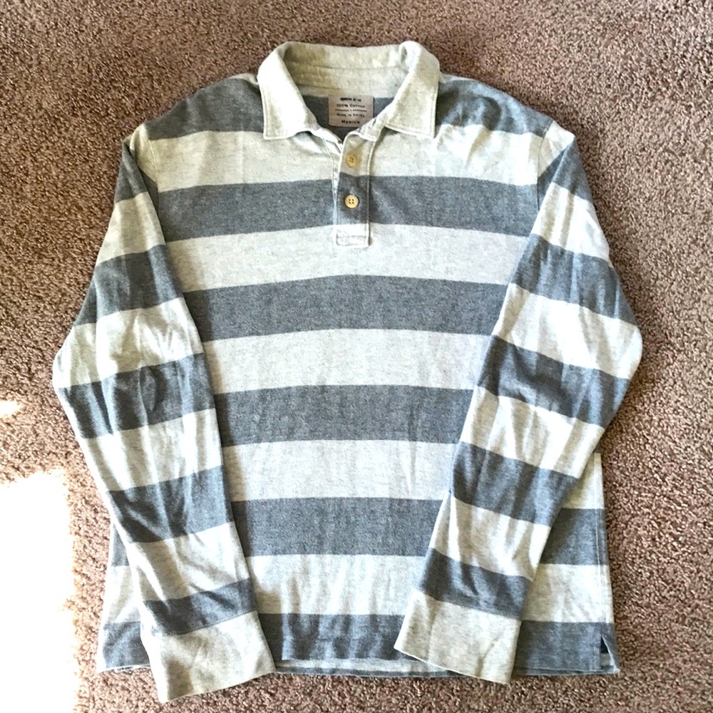 J Crew long sleeved polo shirt